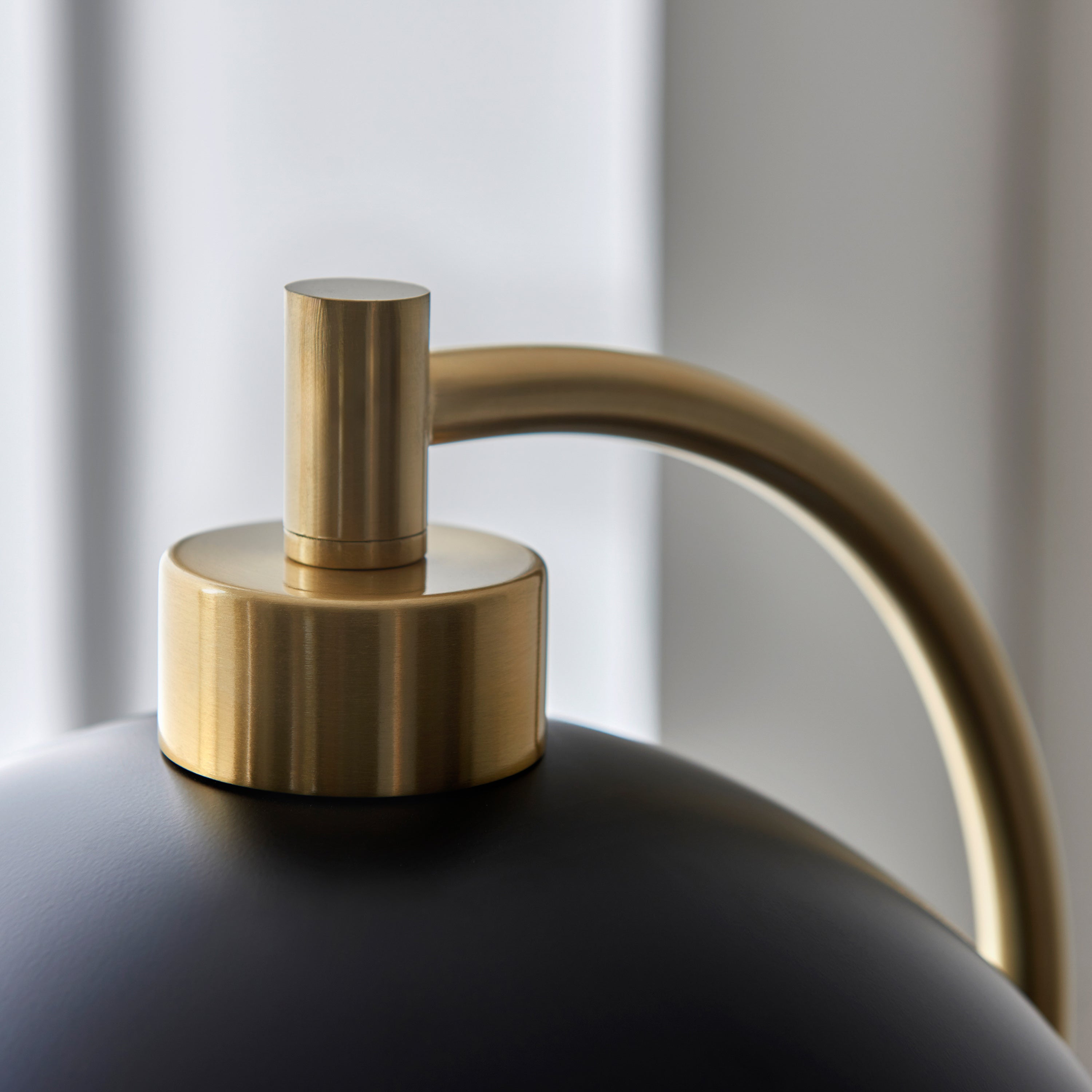 Norris Matt Black & White Marble Floor Lamp